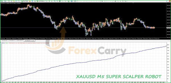XAUUSD M5 SUPER SCALPER ROBOT Backtest Results