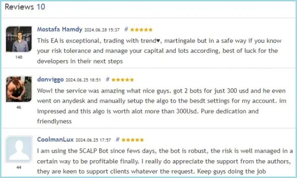 Scalp Bot EURUSD MT4 Reviews