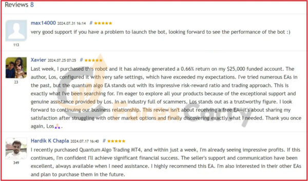 Quantum Algo Trading MT4 Reviews
